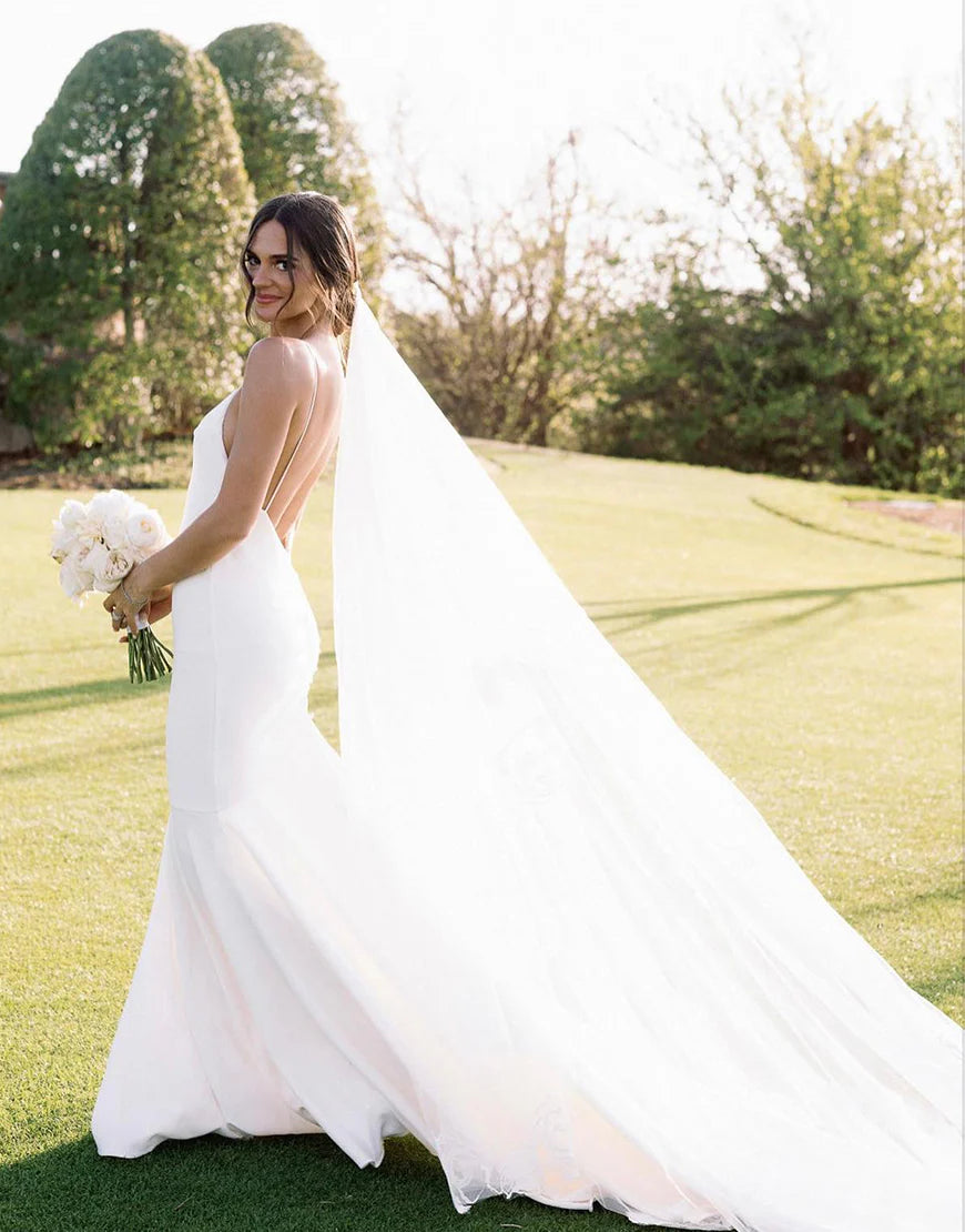 Beach Mermaid Simple Wedding Dress