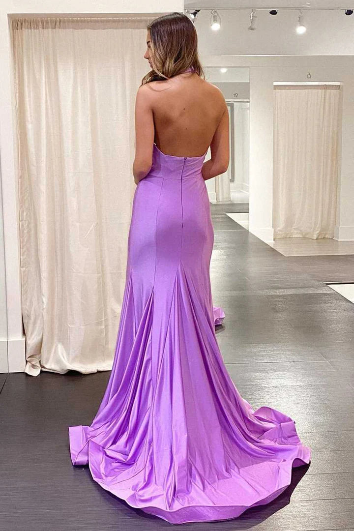 Trumpet Cross Front Long Formal Dress