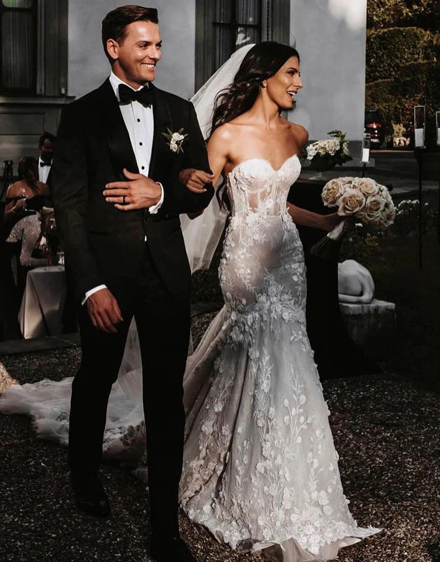 Sweetheart Mermaid Backless Wedding Dress