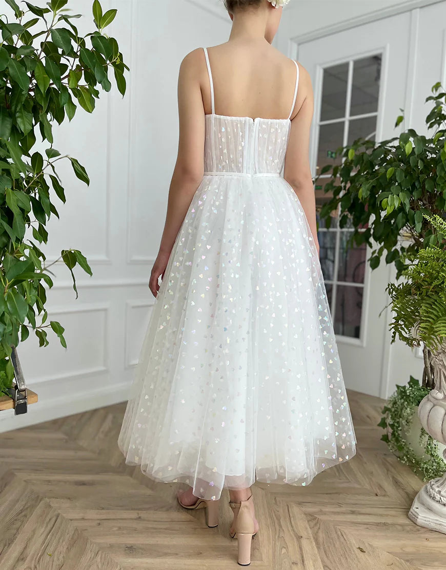 Sweetheart Tulle White Dress