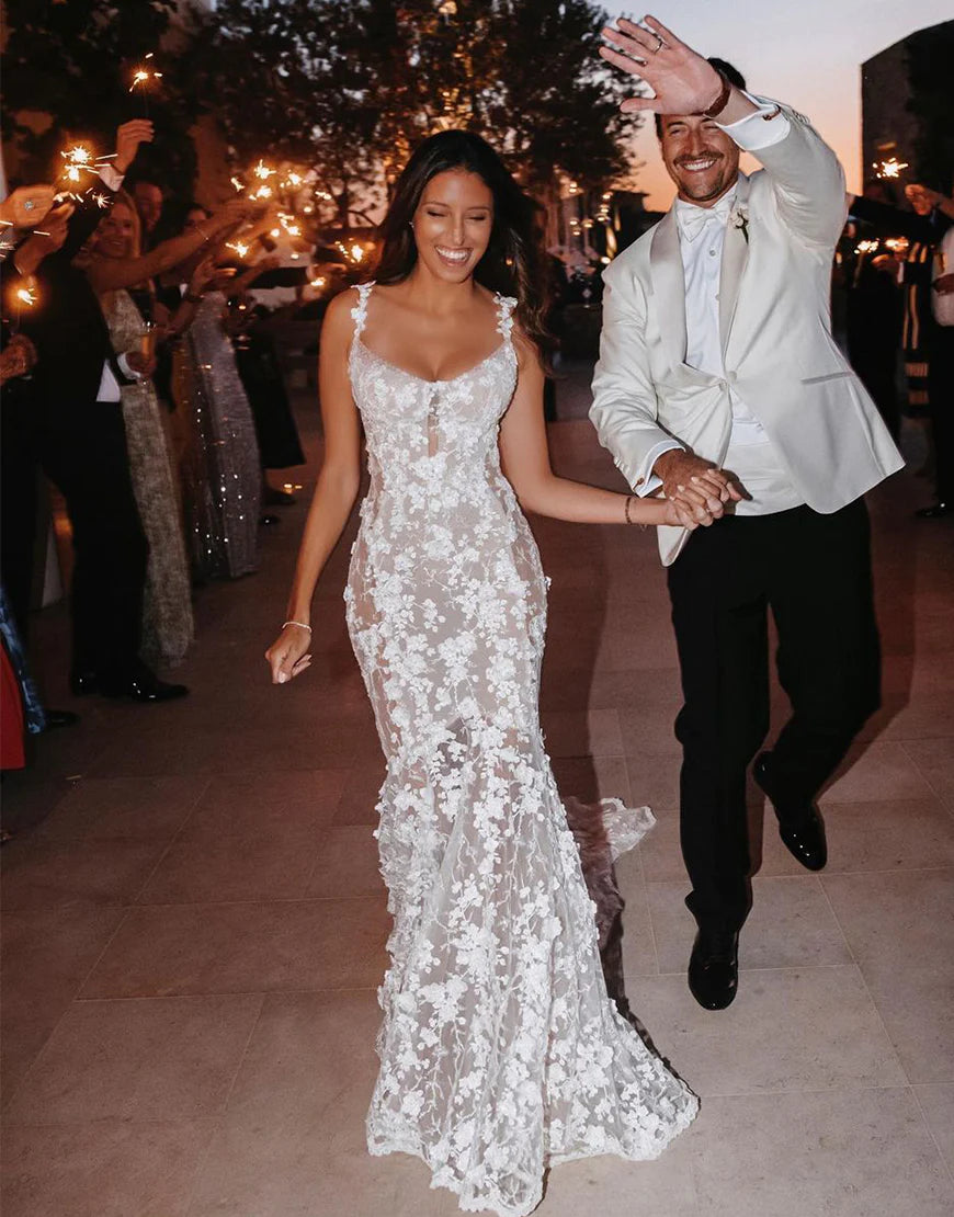 Mermaid Wedding Dress with Appliques