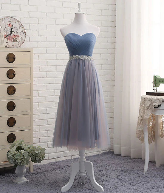 A Line Tulle Long Prom Dress With Sash Formal Dress Evening Dress Bridesmaid Dress