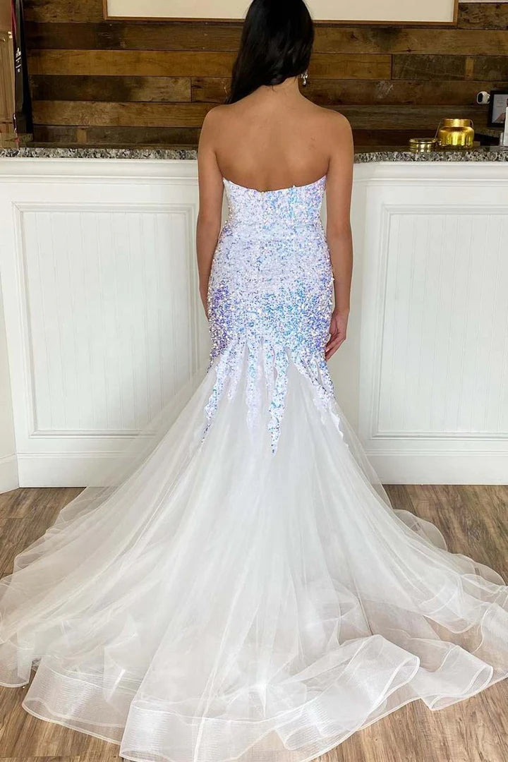 Sweetheart Sequins Trumpet Long Formal Dress