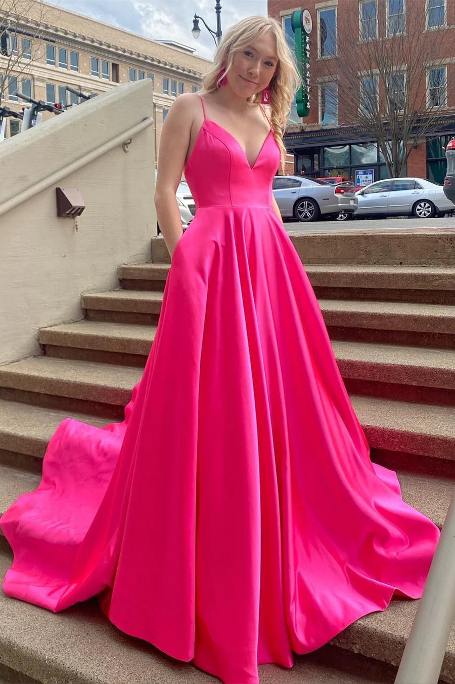 Simple Empire Long Prom Dress