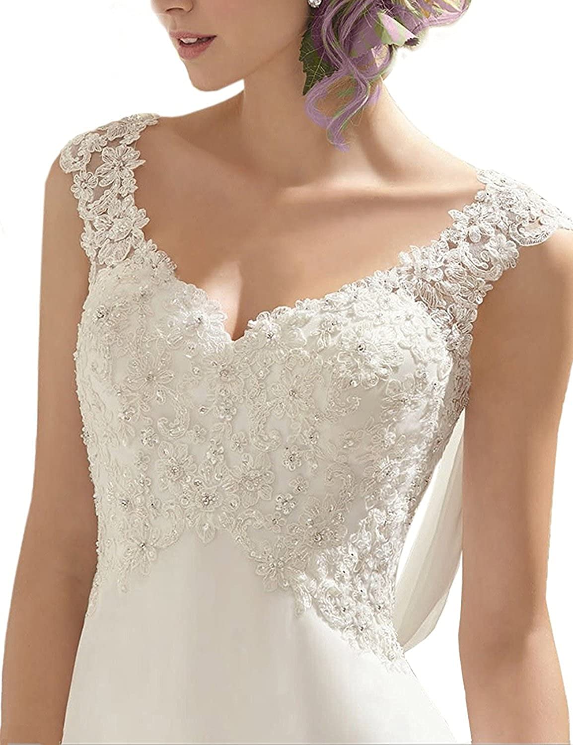 New Pattern Wedding Dress Lace Double V-Neck Sleeveless Dress Elegant Plus Size Formal Women's Dresses