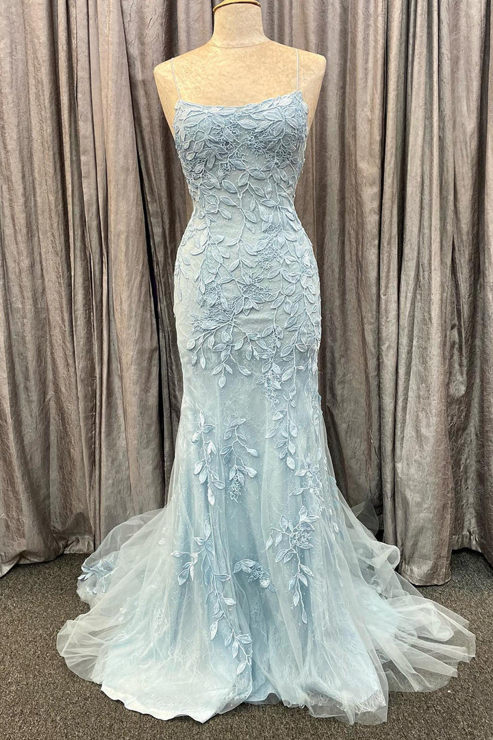 Appliques Mermaid Long Prom Dress