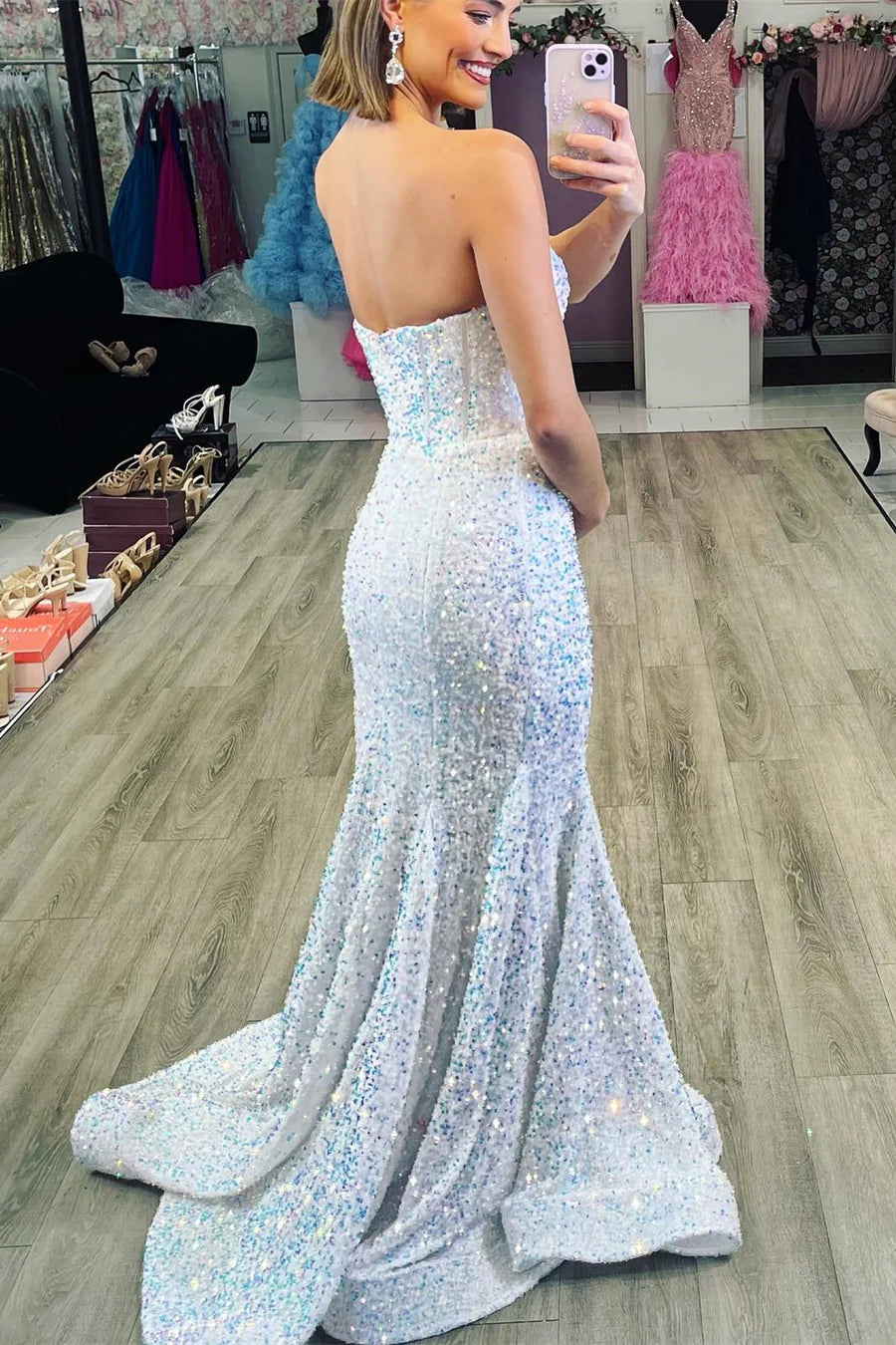 equin Sweetheart Mermaid Long Prom Dress