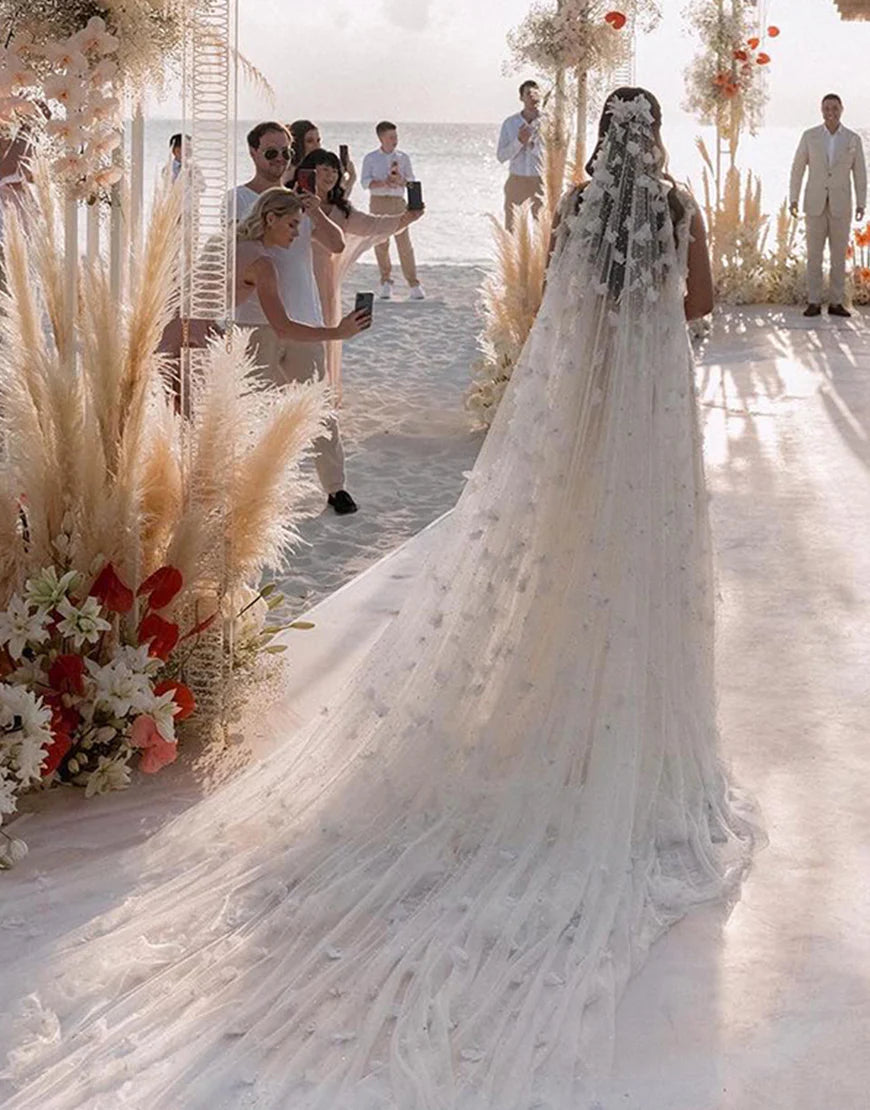 A-line Lace Wedding Dress with Split