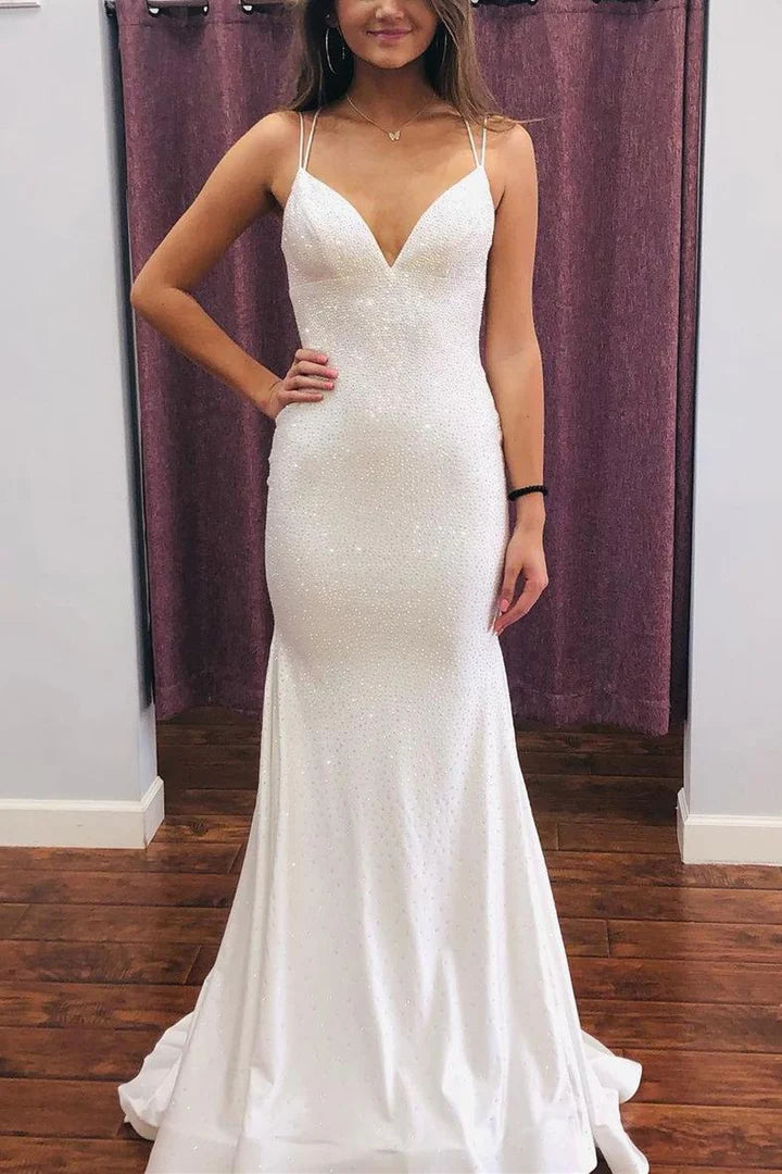 Empire Beaded  Long Formal Dress