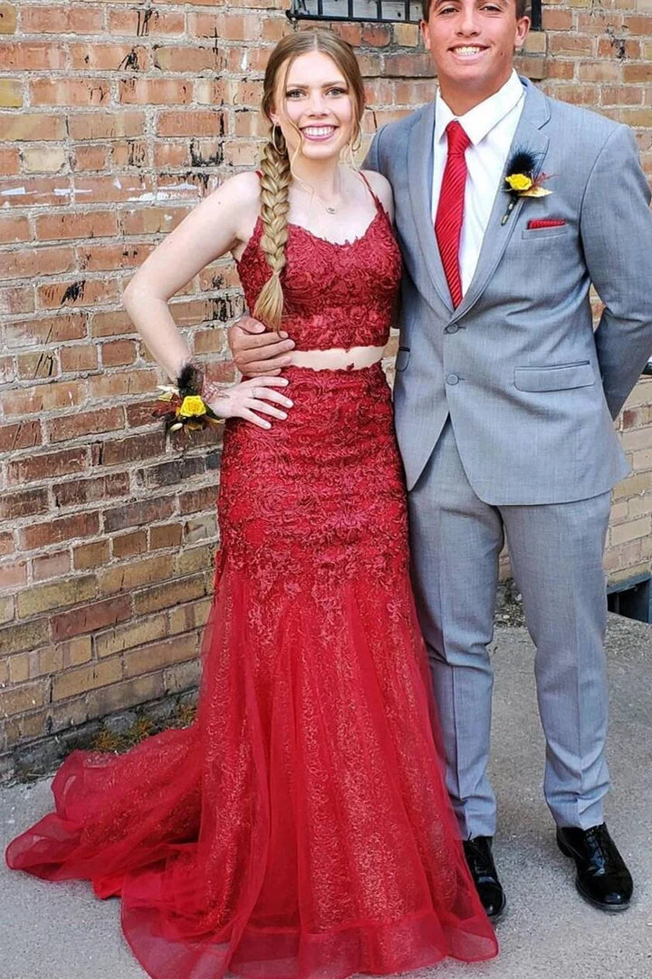 Two Piece  Mermaid Long Formal Dress