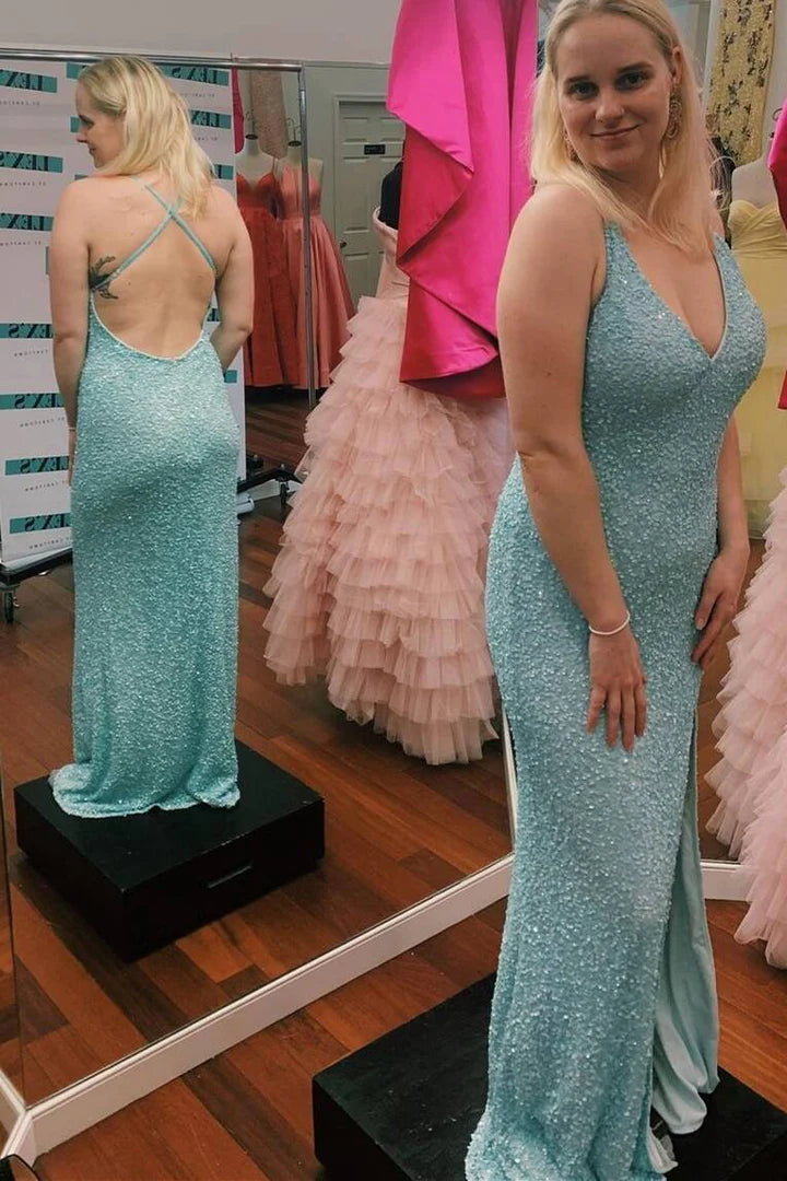 Sequins Mermaid Long Formal Dress