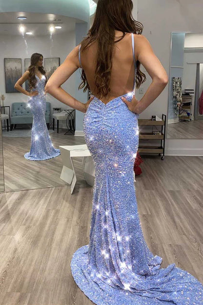 Shiny  Sequins Mermaid Long Formal Dress
