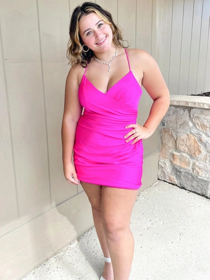 Halter Open Back Homecoming Dress