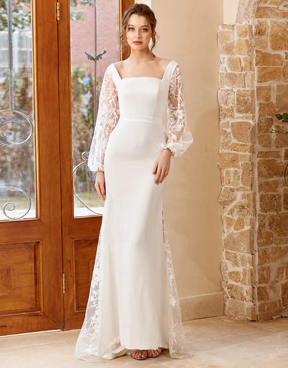 Mermaid Long Sleeves Wedding Dress