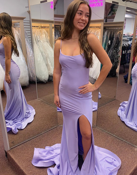 Mermaid Backless Corset Long Prom Dress With Slit