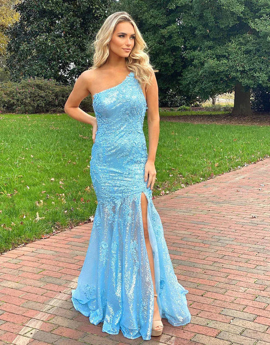 Mermaid One Shoulder Prom Dress