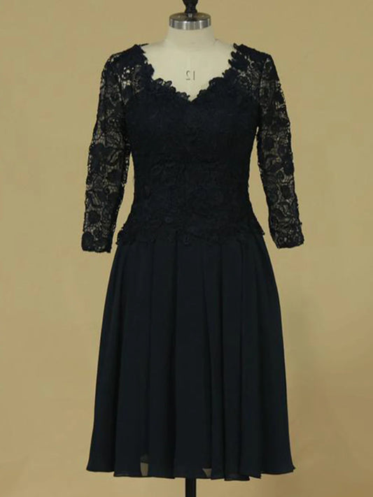 Plus Size Black Lace Mother of the Bride Dress