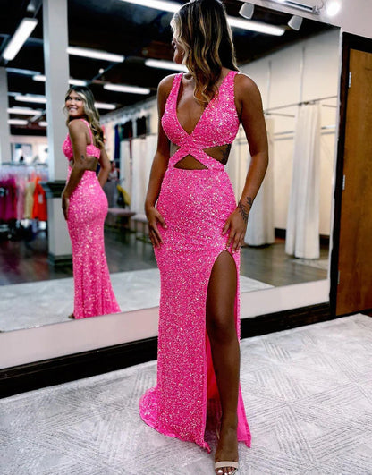 Long Slit Prom Dress