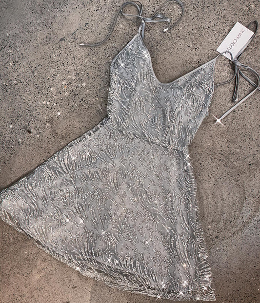 A-line Floral Sequin Embellished Net Homecoming Dress