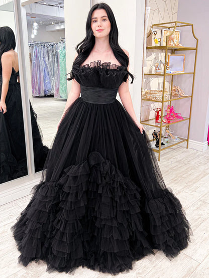 Strapless Princess Long Prom Dress