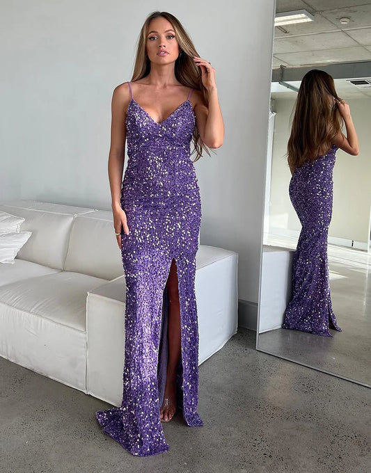 Mermaid Long Prom Dress With Slit