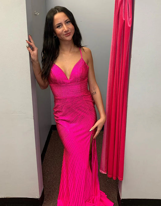 Mermaid Spaghetti Strap Prom Dress