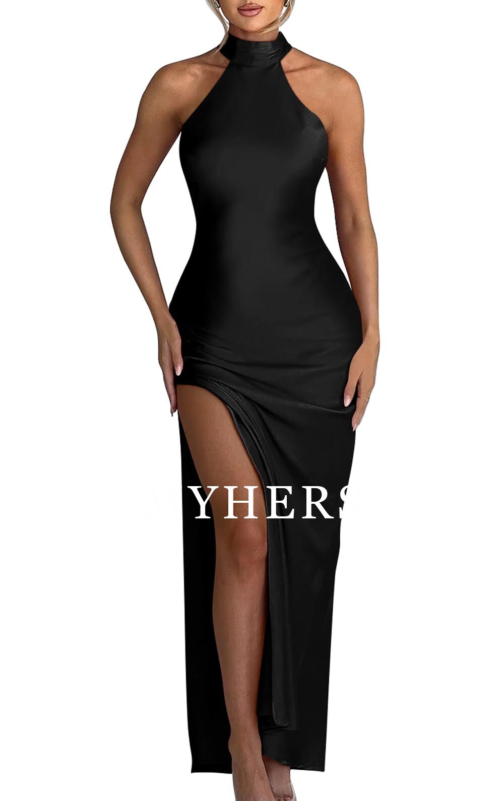 Formal Wear Dresses Women's Sexy High Split Sleeveless Backless Party Wedding Guest Dresses Prom Dress