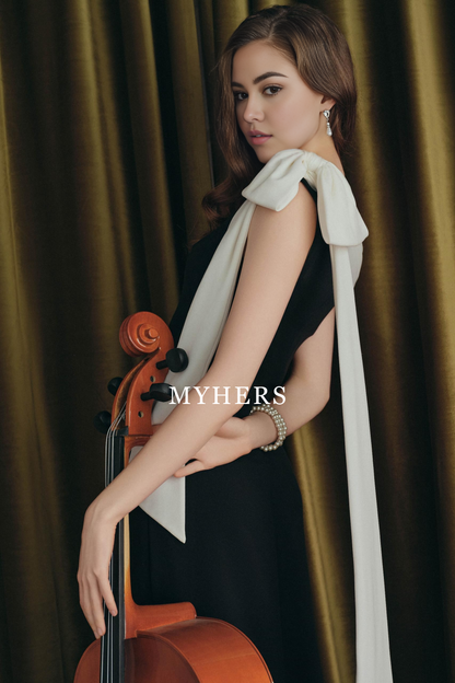 Formal Wear Dresses Charming Bow knot One Shoulder Evening Dresses Cocktail Party Dress Exquisite Prom Dress