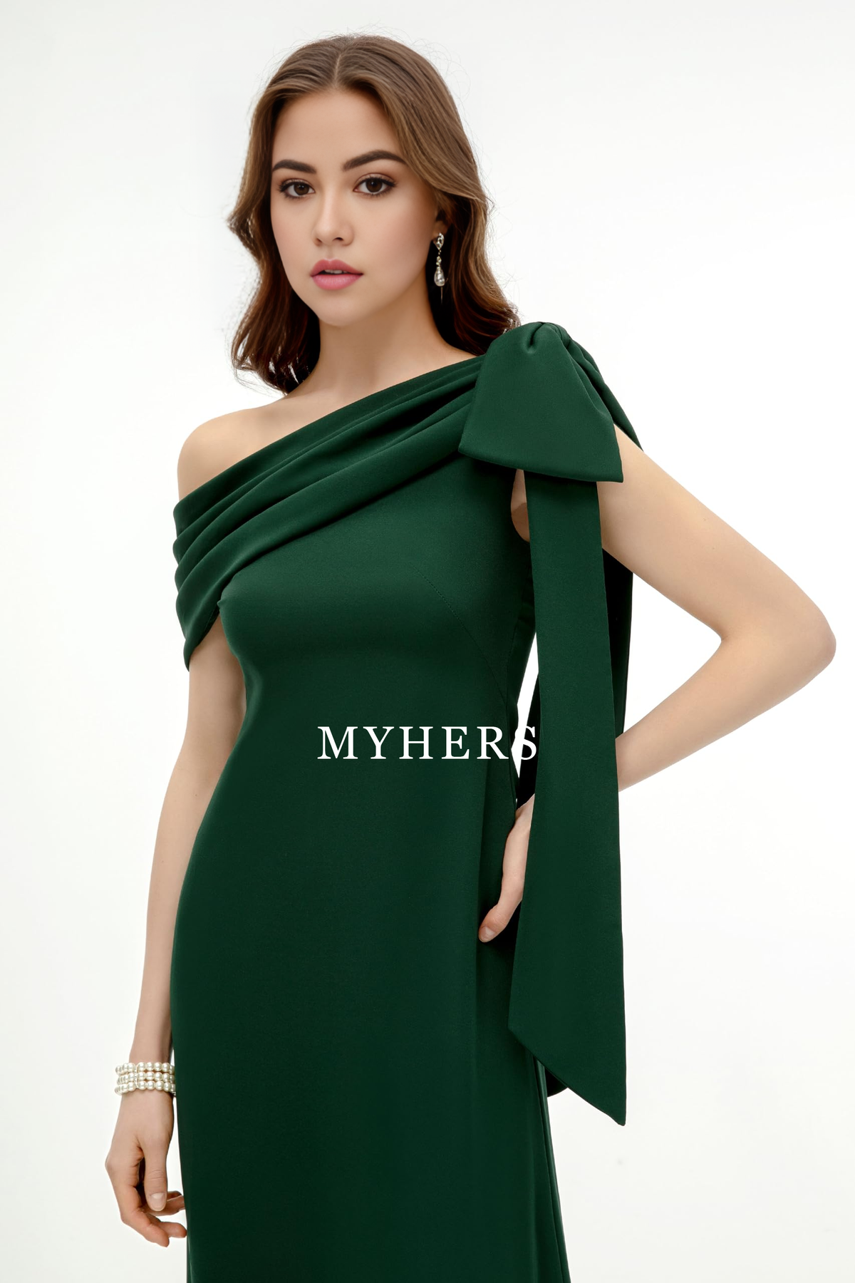 Formal Wear Dresses Charming Bow knot One Shoulder Evening Dresses Cocktail Party Dress Exquisite Prom Dress