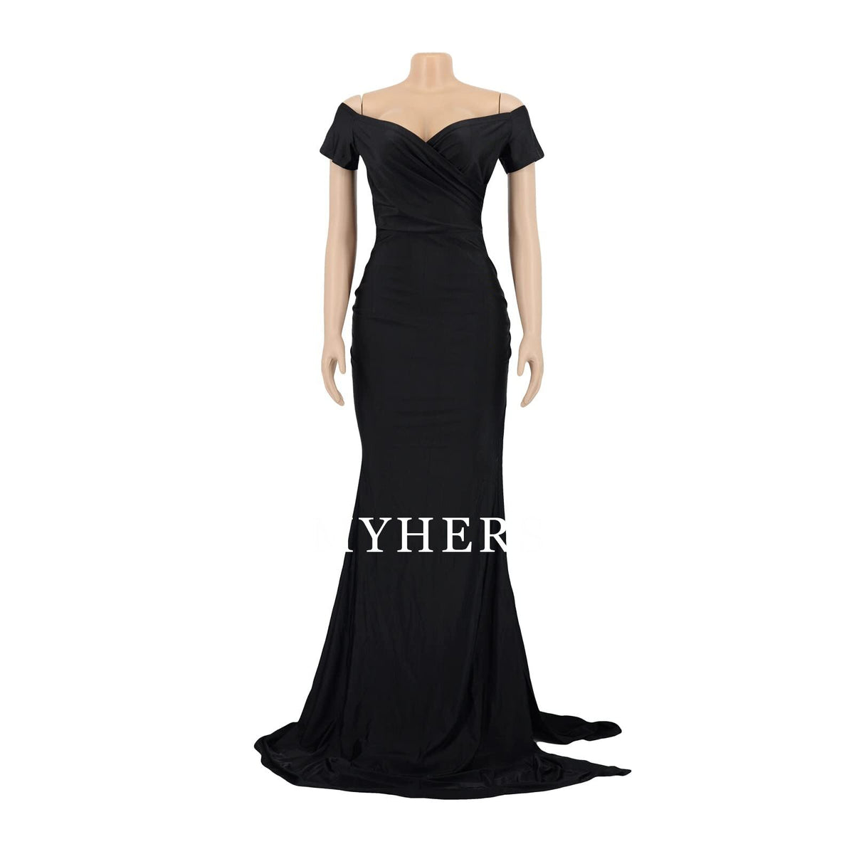 Formal Wear Dresses V Neck Sexy Party Maxi Dress Short Sleeve Off Shoulder Wrap Side Split Bodycon Evening Cocktail Dresses Prom Dress