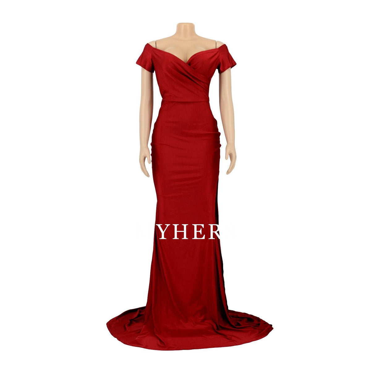 Formal Wear Dresses V Neck Sexy Party Maxi Dress Short Sleeve Off Shoulder Wrap Side Split Bodycon Evening Cocktail Dresses Prom Dress