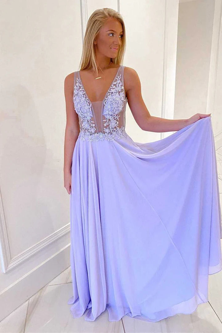 Chiffon A-line Long Formal Dress