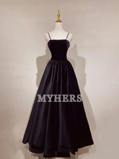 Formal Women's Dresses Wedding Guest Dresses Elegant A-Line Spaghetti Straps Sleeveless Backless Long Prom Dresses Beading High Quality Evening Dress