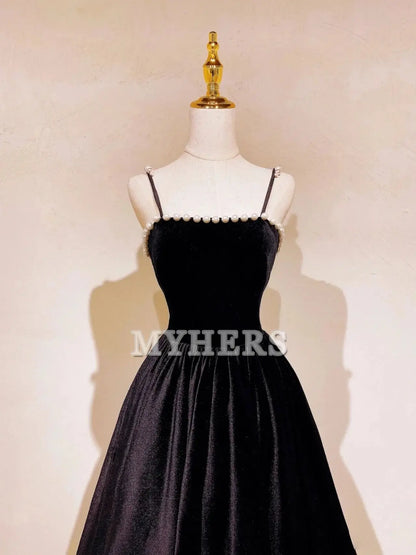 Formal Women's Dresses Wedding Guest Dresses Elegant A-Line Spaghetti Straps Sleeveless Backless Long Prom Dresses Beading High Quality Evening Dress