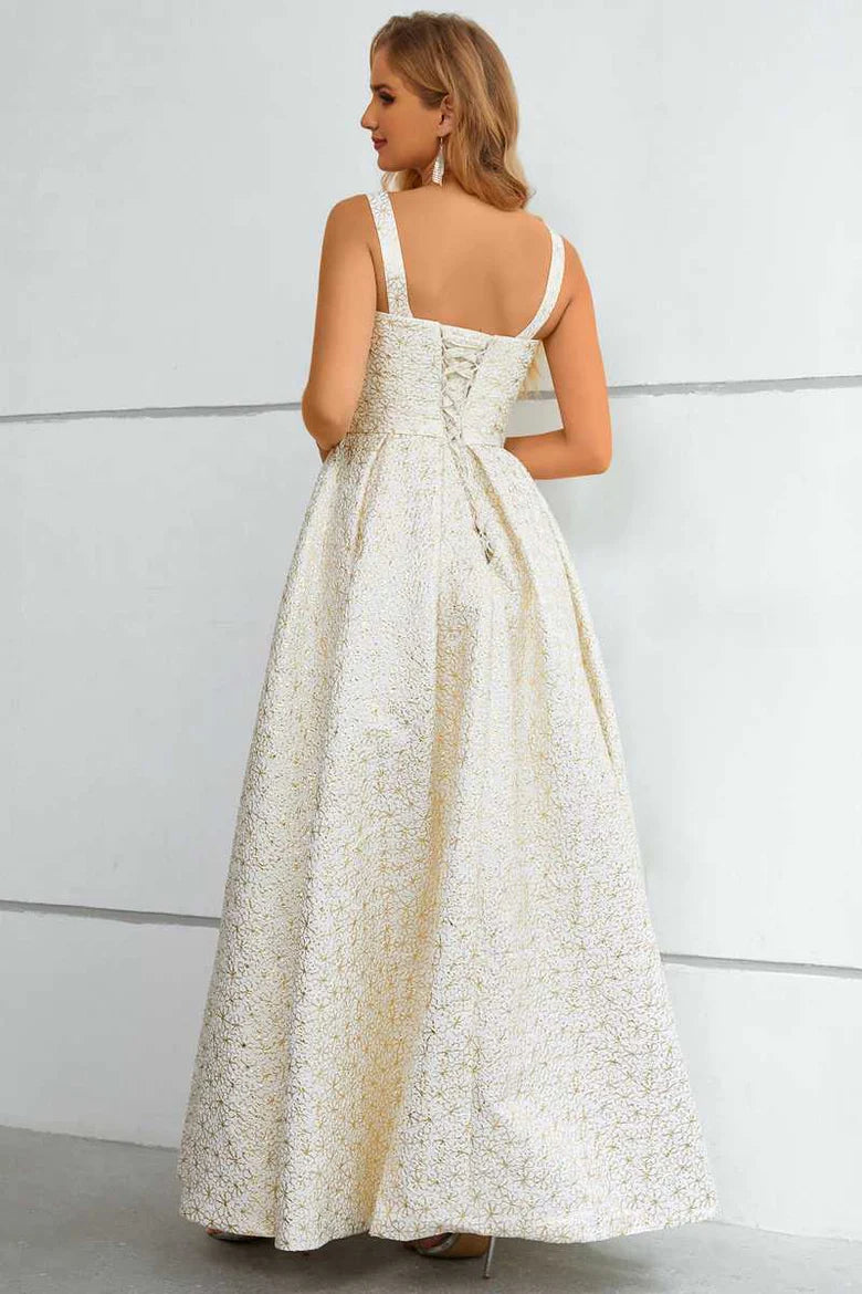 Straps A-Line Prom Dress with Slit