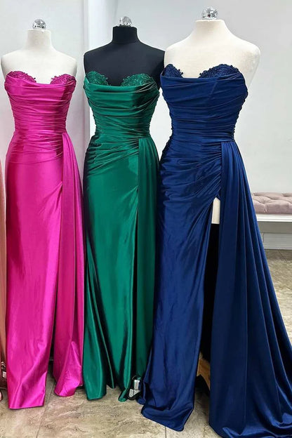 Sweetheart Long Prom Dress with Attached Train