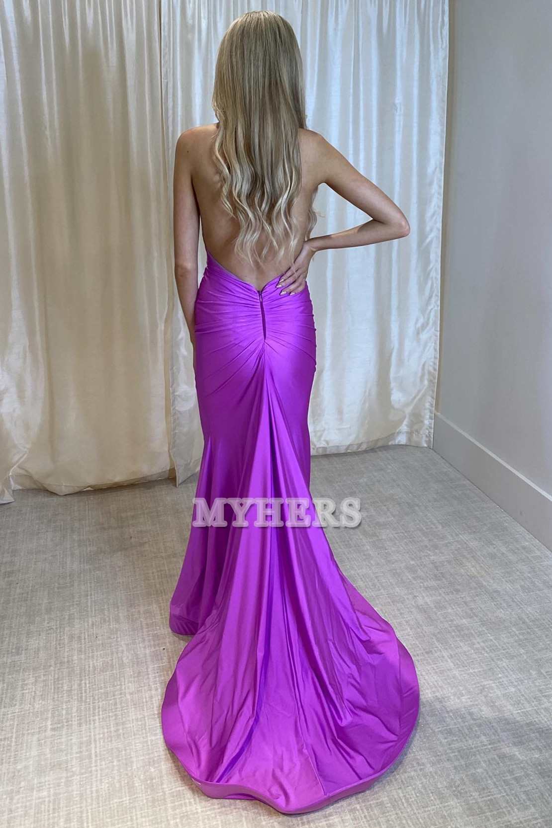 Formal Wear Dresses Wedding Guest Dresses Deep V Neck Halter Open Back Mermaid Cultivate oneself Long Evening Dress