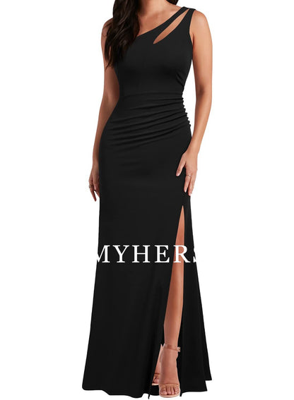 Formal Wear Dresses One Shoulder Sleeveless Split Bodycon Mermaid Evening Cocktail Long Dress Prom Dress