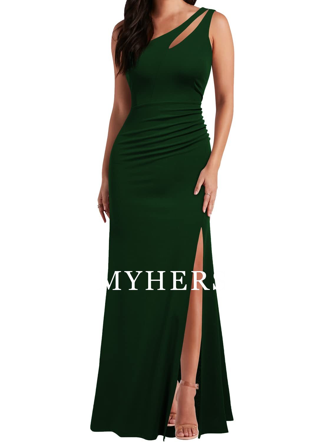 Formal Wear Dresses One Shoulder Sleeveless Split Bodycon Mermaid Evening Cocktail Long Dress Prom Dress