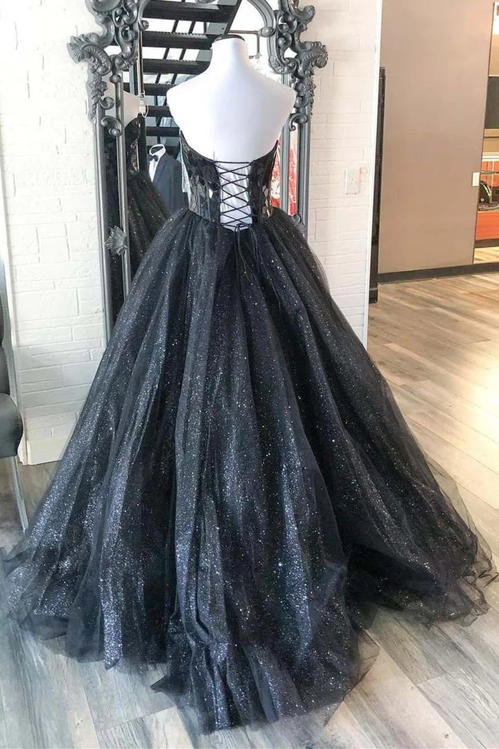 Sweetheart  Broken Mirrors A-line Long Prom Gown