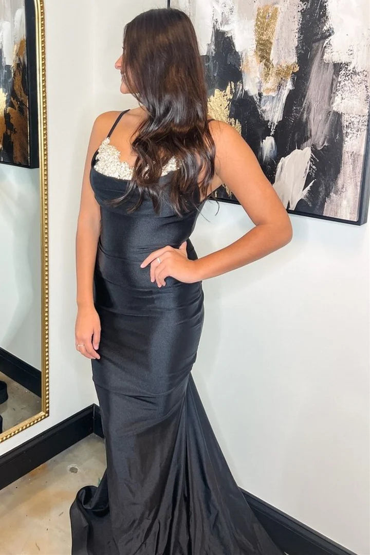 Cowl Neck Backless Mermaid Long Prom Dress