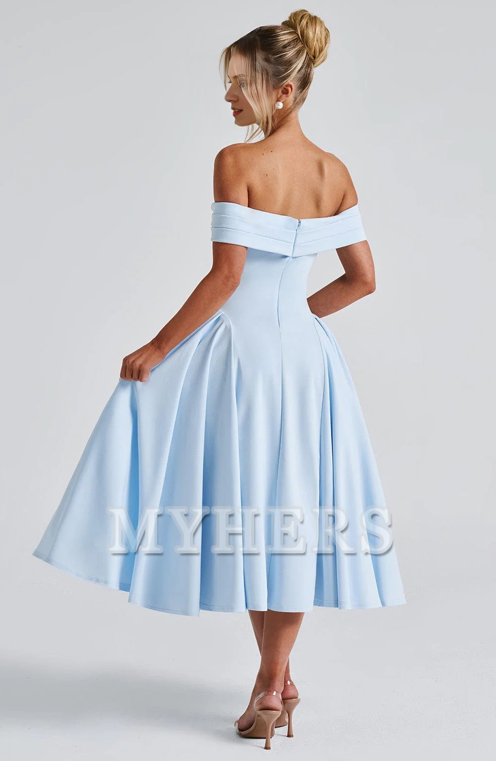 Exquisite Pleated Bateau Neckline High Quality Luxury Dresses Bridesmaid Dresses Wedding Guests Dresses