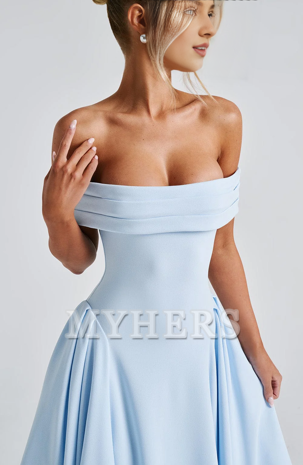 Exquisite Pleated Bateau Neckline High Quality Luxury Dresses Bridesmaid Dresses Wedding Guests Dresses