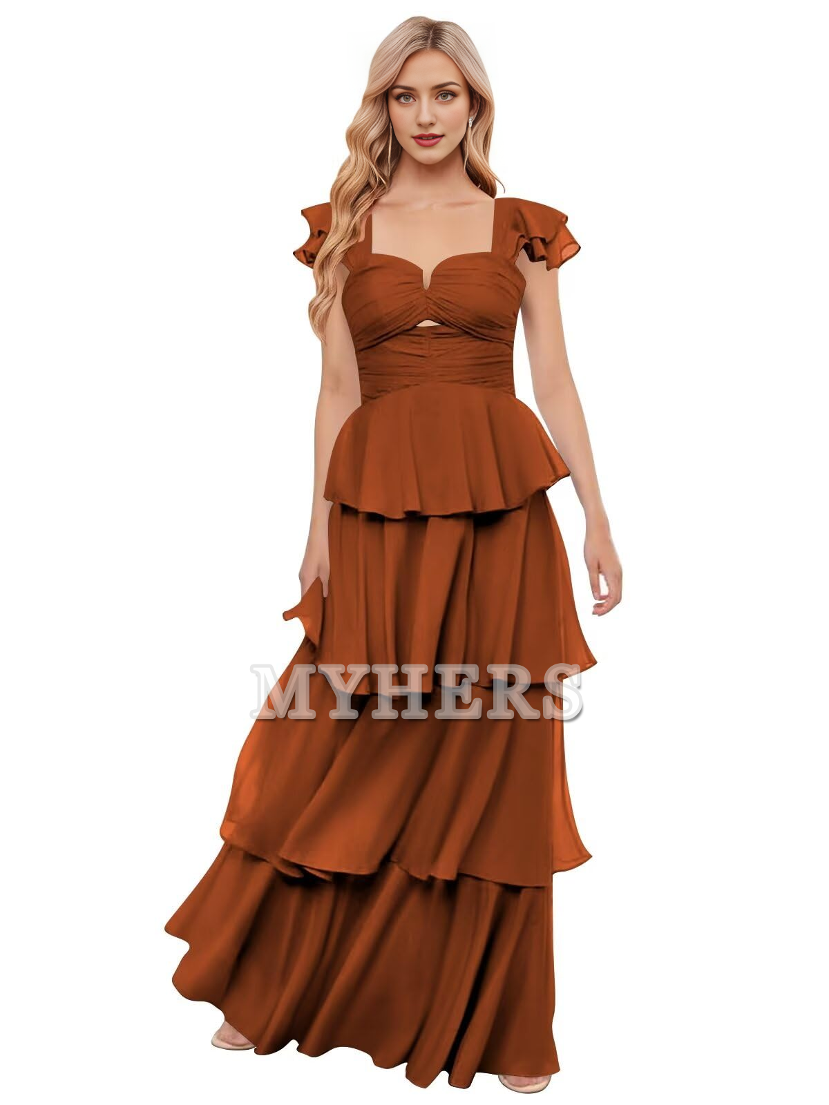 Elegant Chiffon layering Backless Off The Shoulder Long Bridesmaid Dresses Wedding Guests Dresses