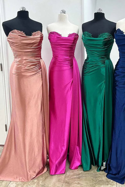 Sweetheart Long Prom Dress with Attached Train