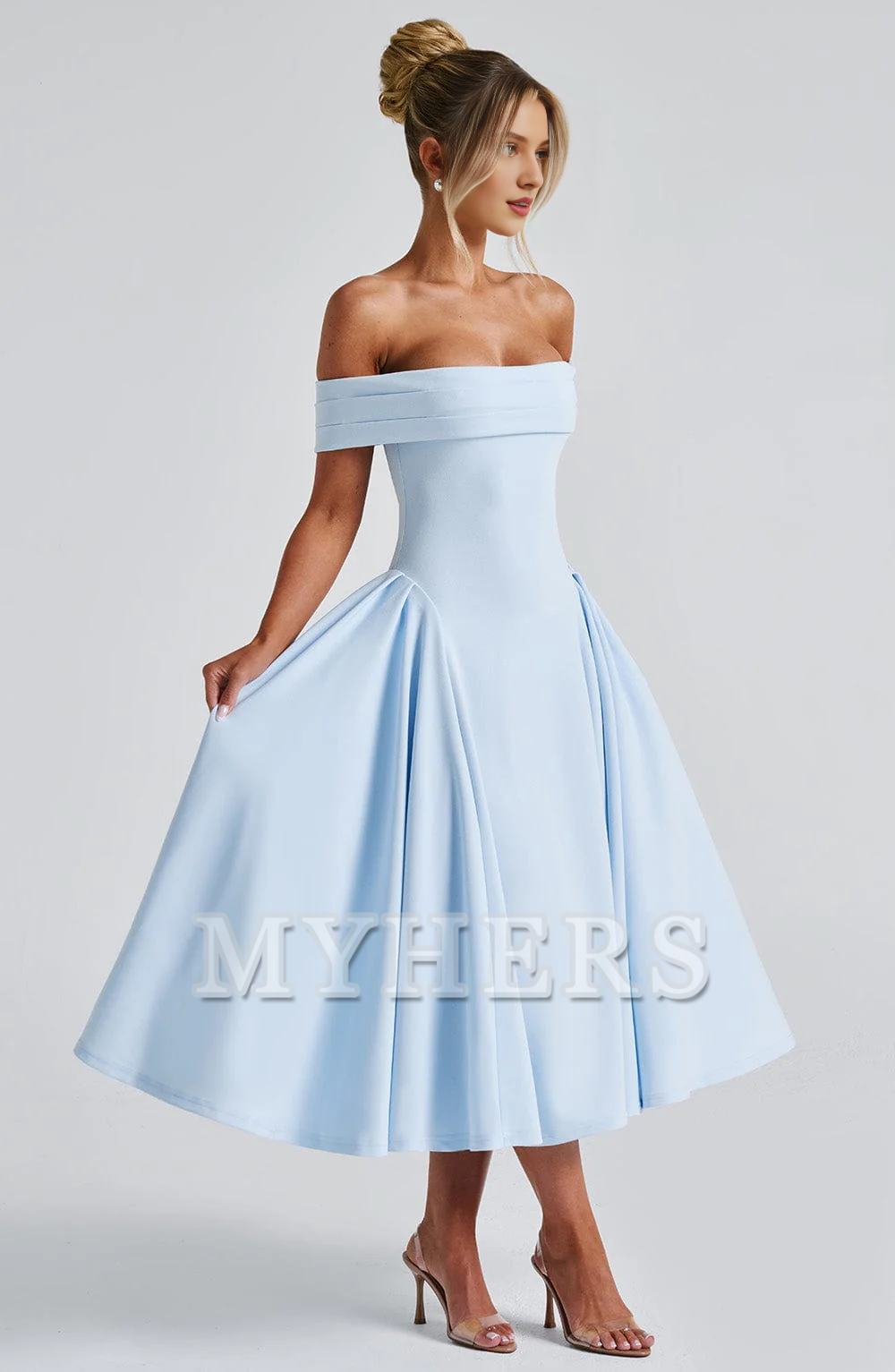 Exquisite Pleated Bateau Neckline High Quality Luxury Dresses Bridesmaid Dresses Wedding Guests Dresses