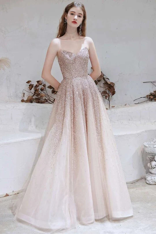 Gradient  Tulle Strapless Prom Gown with Cape