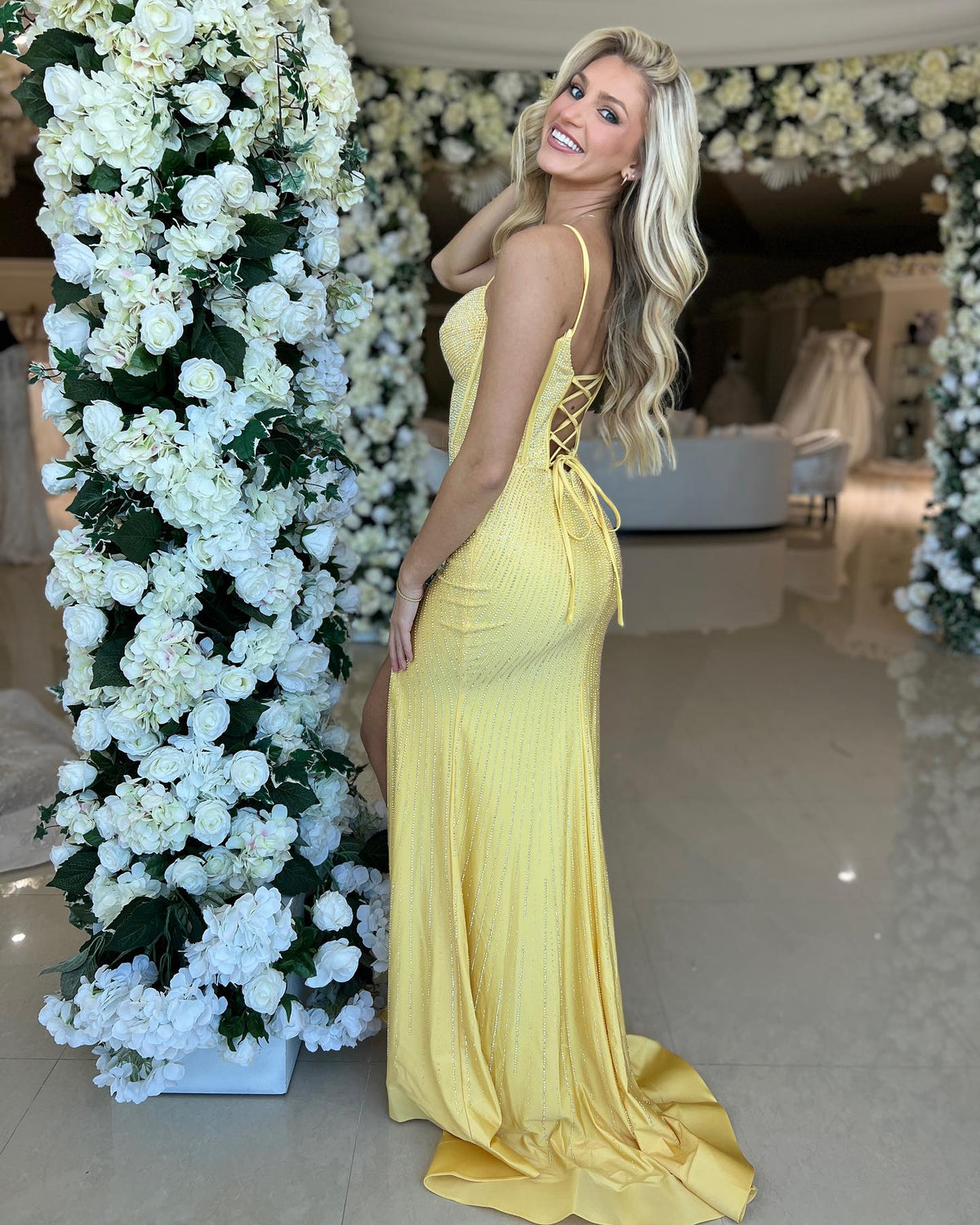 Mermaid Glitter Long Prom Dress With Split