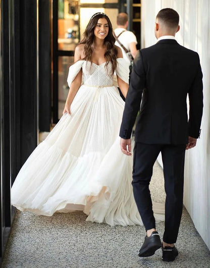 Sweetheart Off the Shoulder Wedding Dress