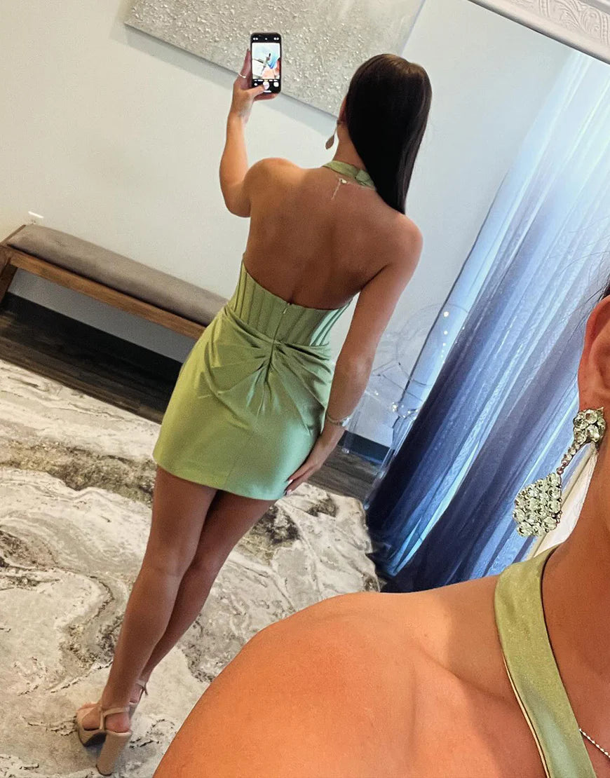 Halter Bodycon Homecoming Dress